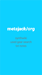 Mobile Screenshot of metajack.org