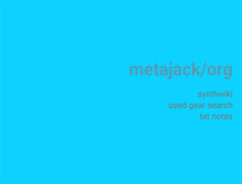 Tablet Screenshot of metajack.org